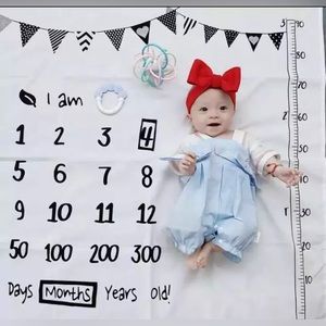 Baby Milestone Photo Background Blankets Play Mats Backdrop Cloth Calendar